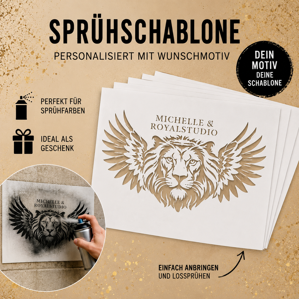 Sprühschablone personalisiert mit Wunschmotiv