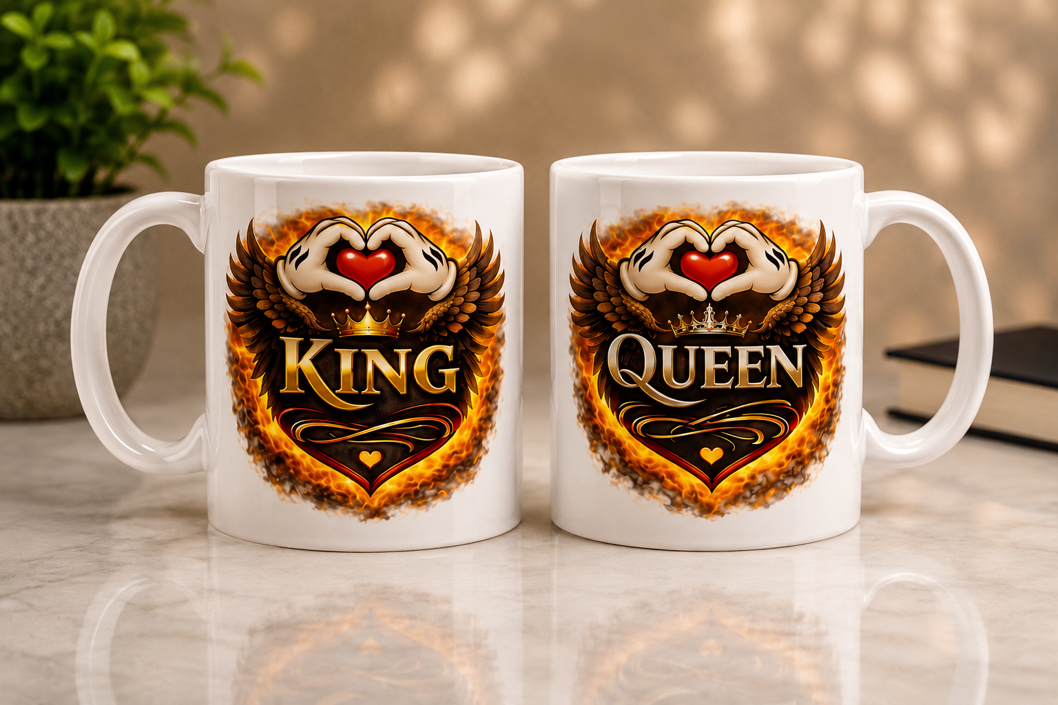 Tasse King & Queen Partner Motiv für Paare