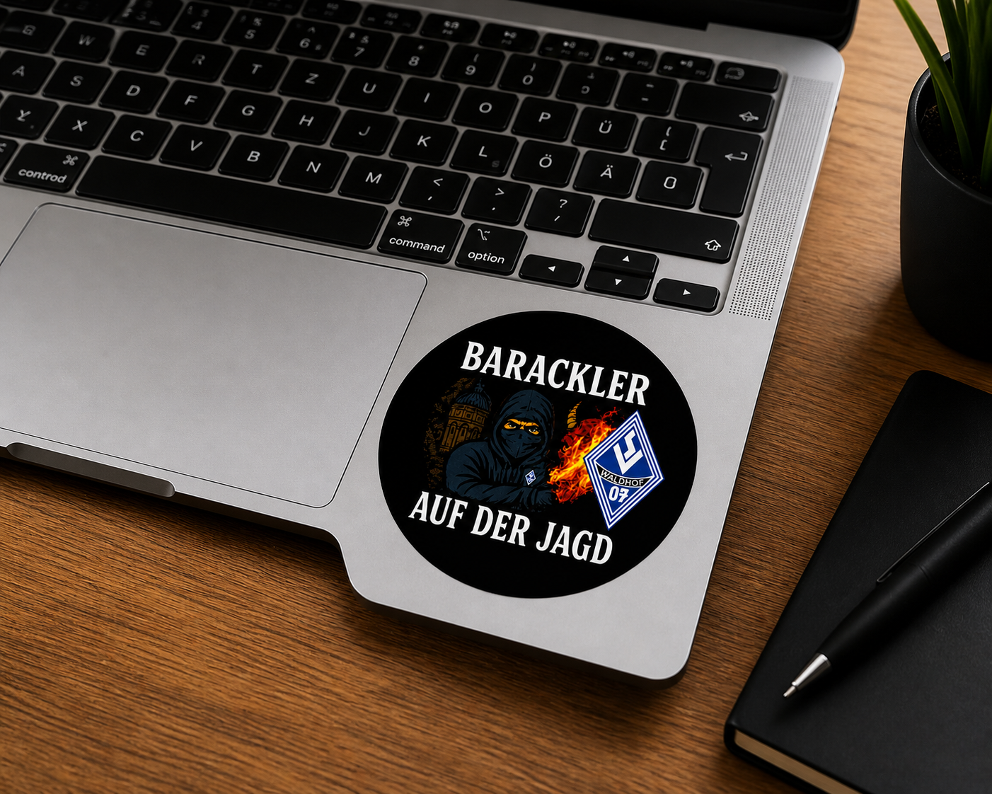 Fußball Sticker rund 85×85 mm – Stylischer Fan Aufkleber wasserfest
