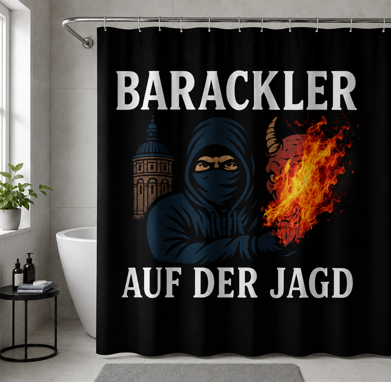 Duschvorhang mit Motiv Badezimmer Vorhang Wasserabweisend