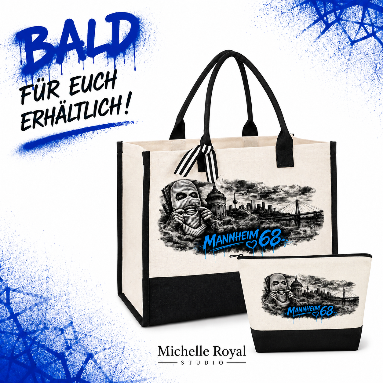 Premium Stofftasche &￼ Kosmetiktasche  mit Reißverschluss