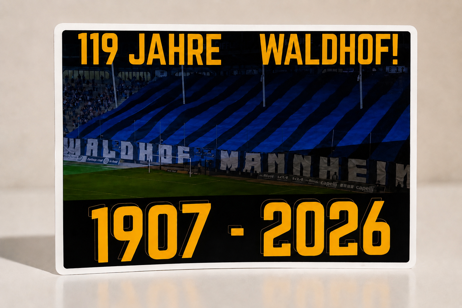 Wasserfeste Vinyl Aufkleber 100x150 mm Rechteckige Sticker für Outdoor & Branding 1907 Jahre Mannheim
