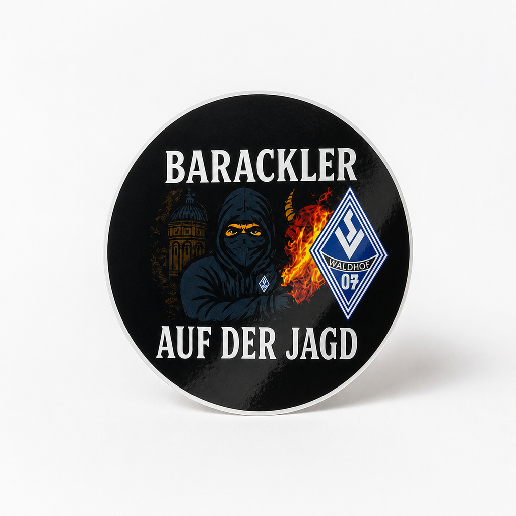 Fußball Sticker rund 85×85 mm – Stylischer Fan Aufkleber wasserfest