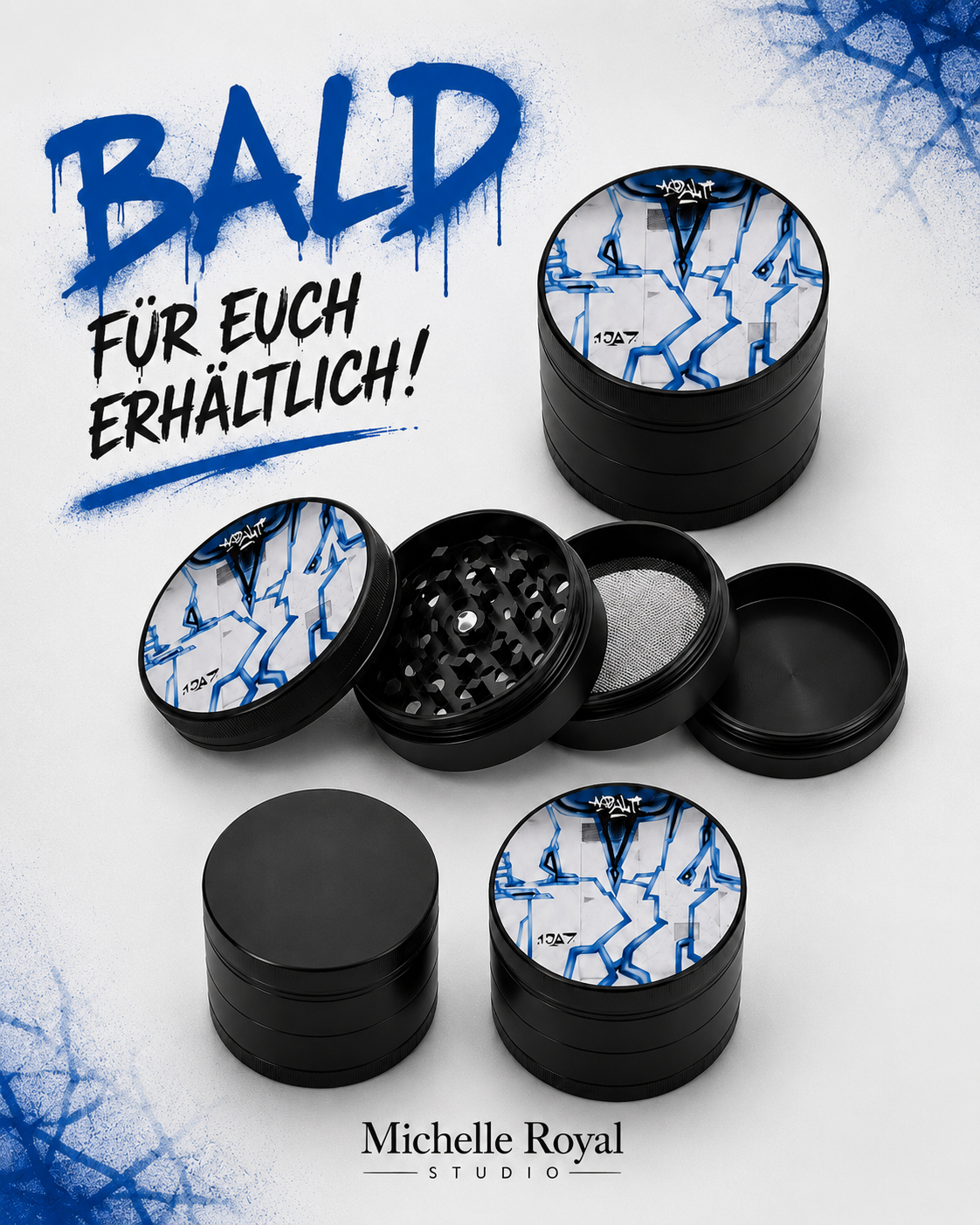 Grinder Graffiti Blue Edition