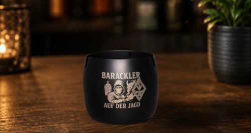 Aschenbecher „ Barackler - Mannheim“ Edelstahl