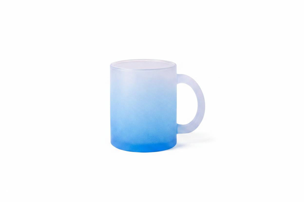 Personalisierte Glas -Kaffetasse mit Wunschmotiv