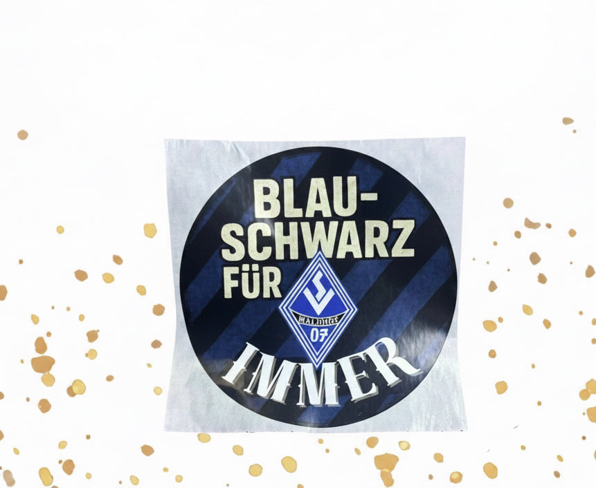 Fußball Aufkleber 100 x 100 mm Rund